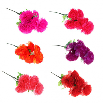 Букет искусственных цветов в виде георгины, 45-50см, 6цв LADECOR
